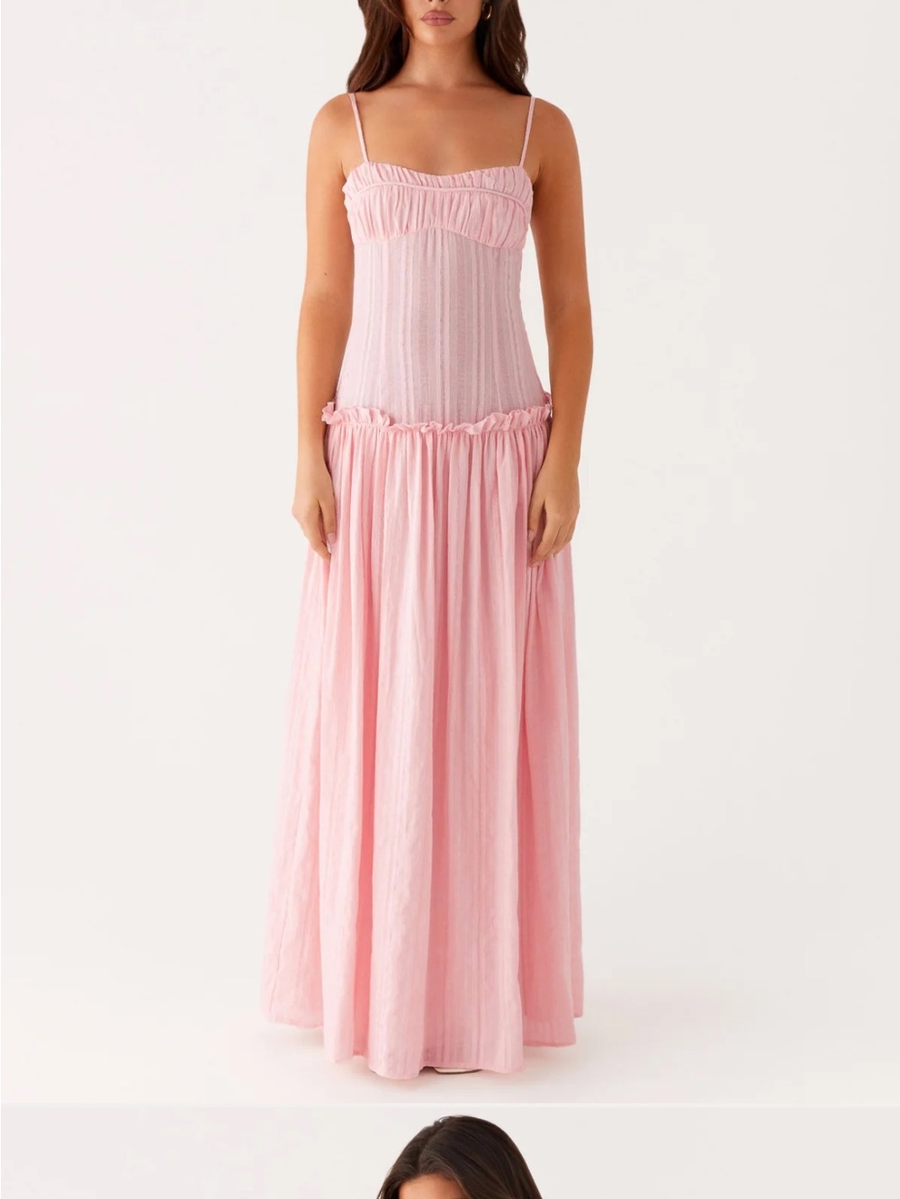 Peppermayo Pastel Pink Spaghetti-Strap Maxi Dress